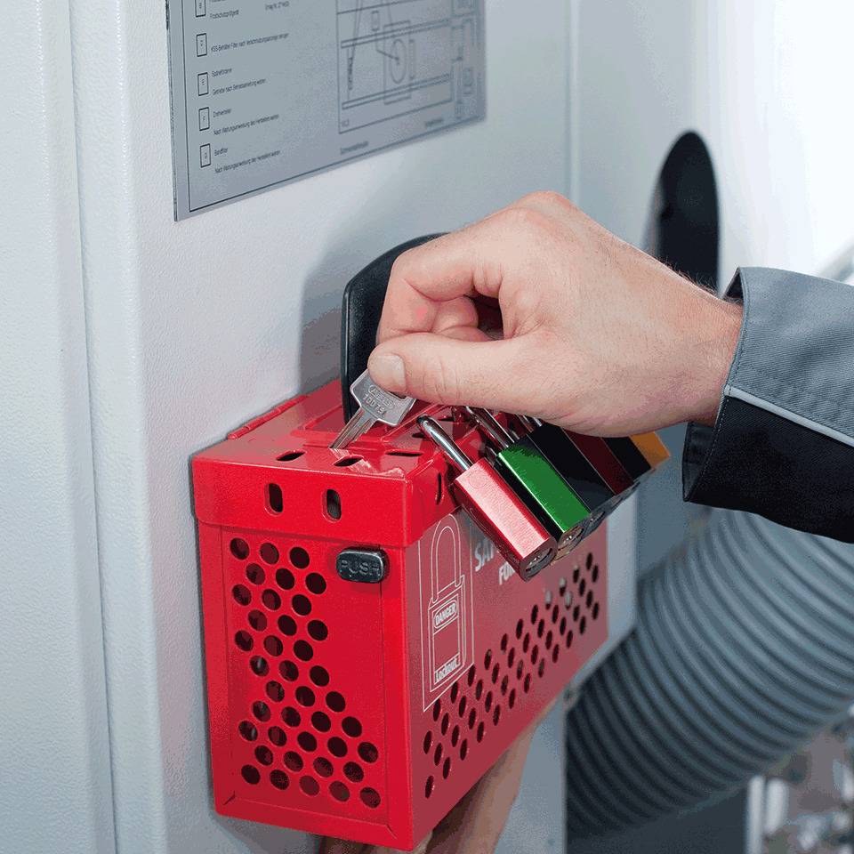 ABUS Wartungsschutzdepot Safety Redbox, für max. 18 Schlösser, rot, 240x174x94mm