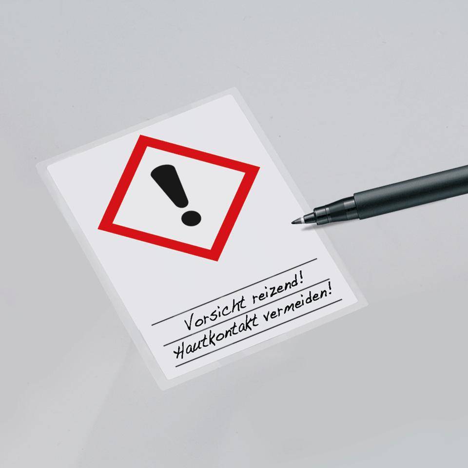 Gefahrensymbol Ausrufezeichen GHS 07, Beschriften u.Lamin., Folie, 37x52mm, 4/Bogen