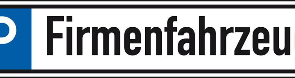 Parkplatzreservierungsschild Firmenfahrzeug, mit Befestigungsset2, 520x110mm