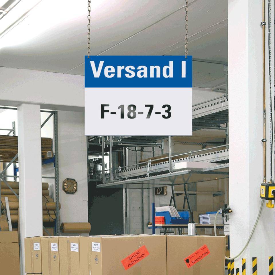 Ziffer 8, weiß/schwarz, Folie, Schrifthöhe 95mm, 47x98mm, 80 Stück/VE