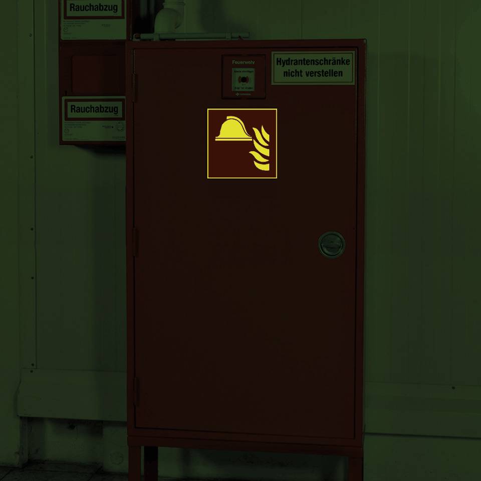 PERMALIGHT® power langnachleuchtend Brandschutzzeichen Brandbekämpfung, ASR/ISO, Kunststoff, 200x200mm