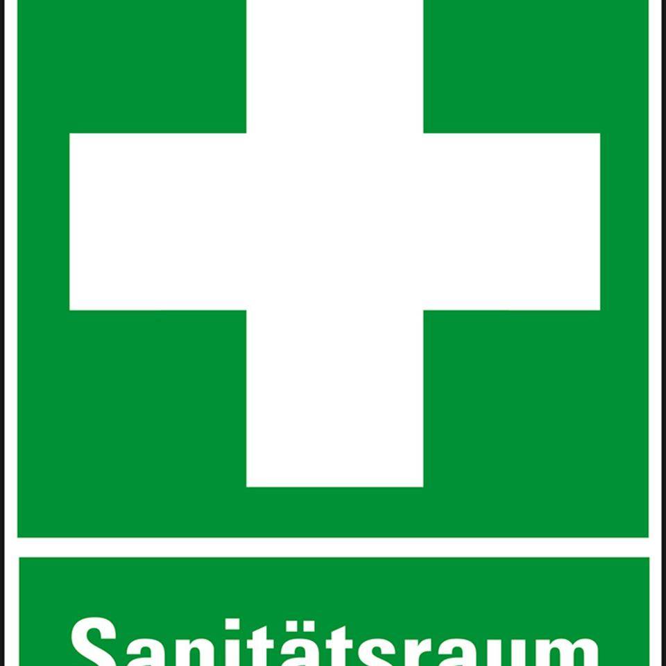 Rettungs-Kombischild Erste Hilfe, Sanitätsraum, Kunststoff, 300x400mm, ASR A1.3, DIN EN ISO 7010 E003