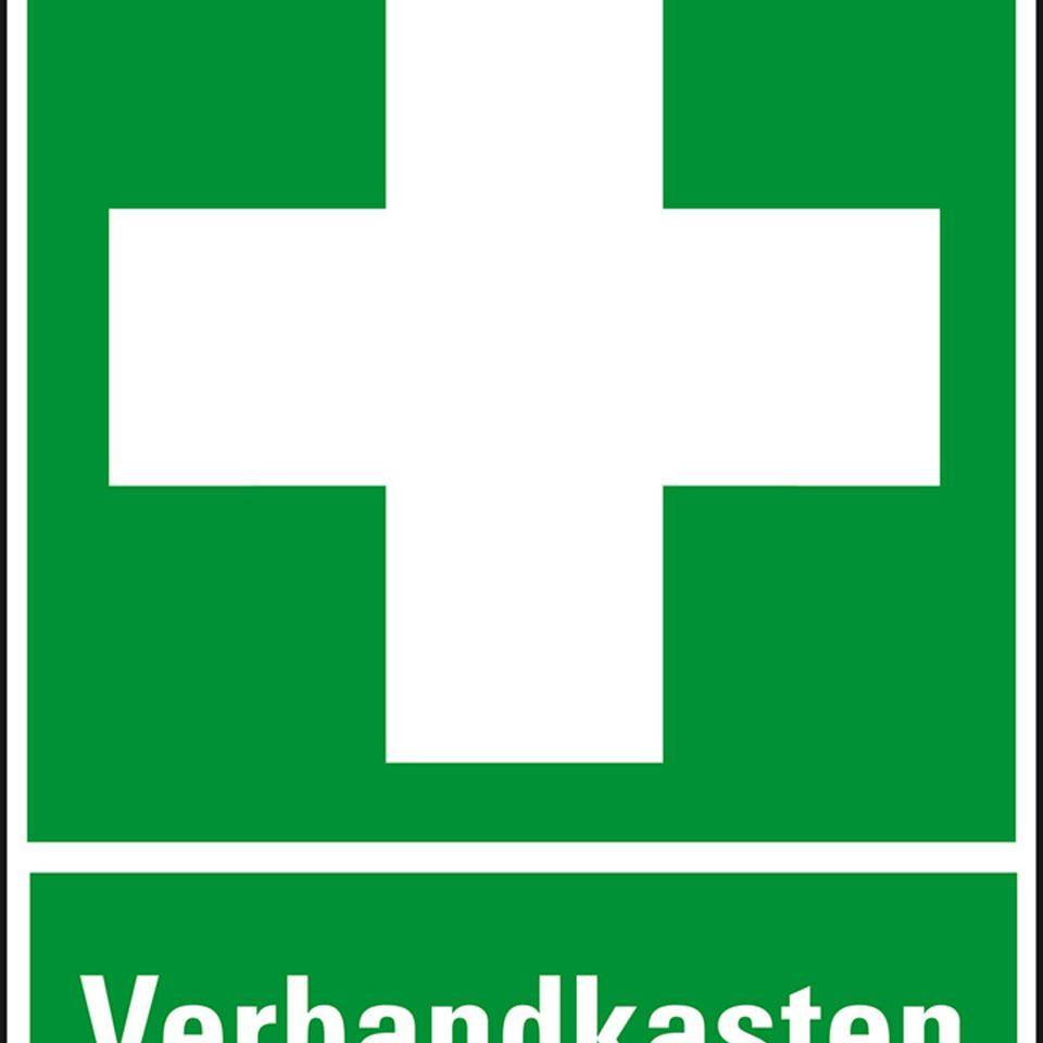 Rettungs-Kombischild Erste Hilfe, Verbandkasten, Kunststoff, 300x400mm, ASR A1.3, DIN EN ISO 7010 E003