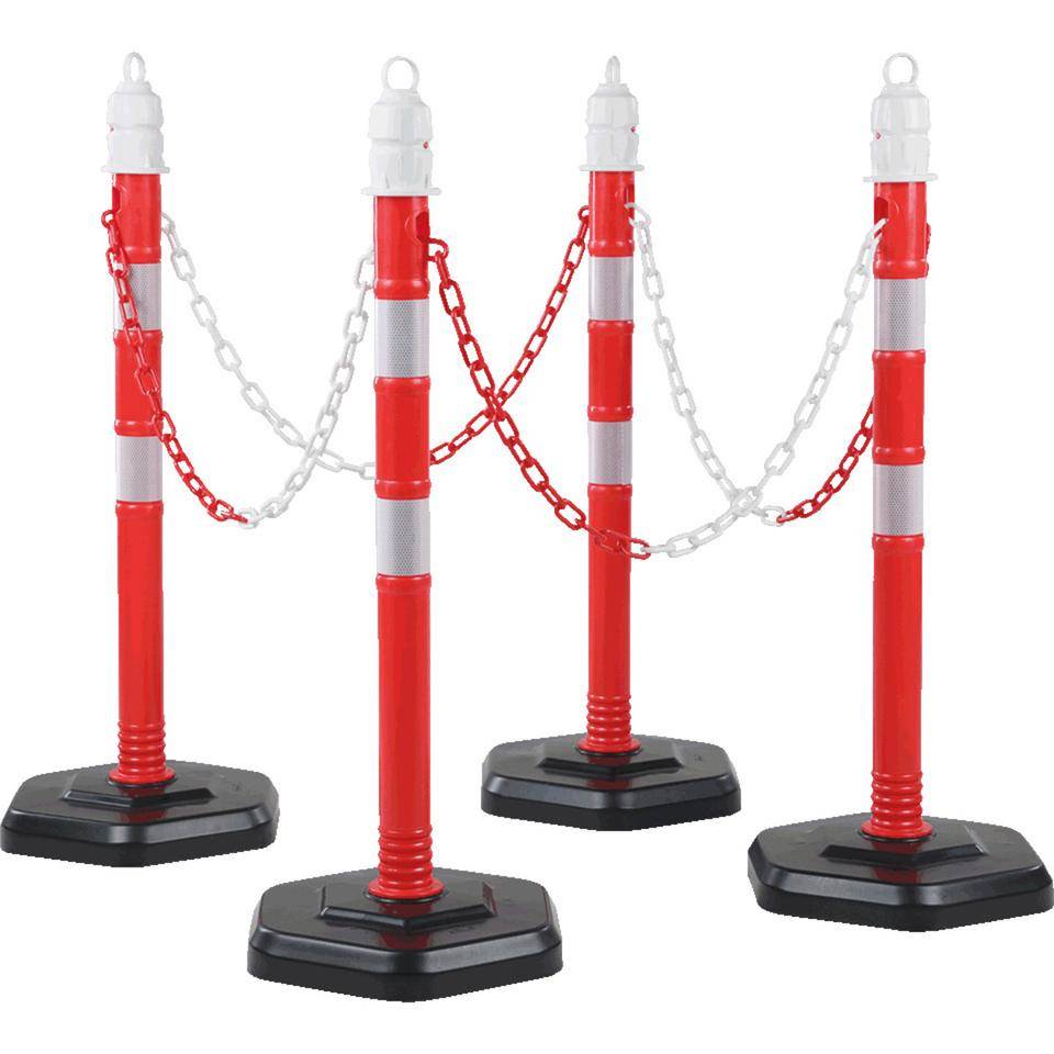Kettenständer-Set MultiMAX, 5tlg., mit Standfuß, Polypropylen, H1000mm