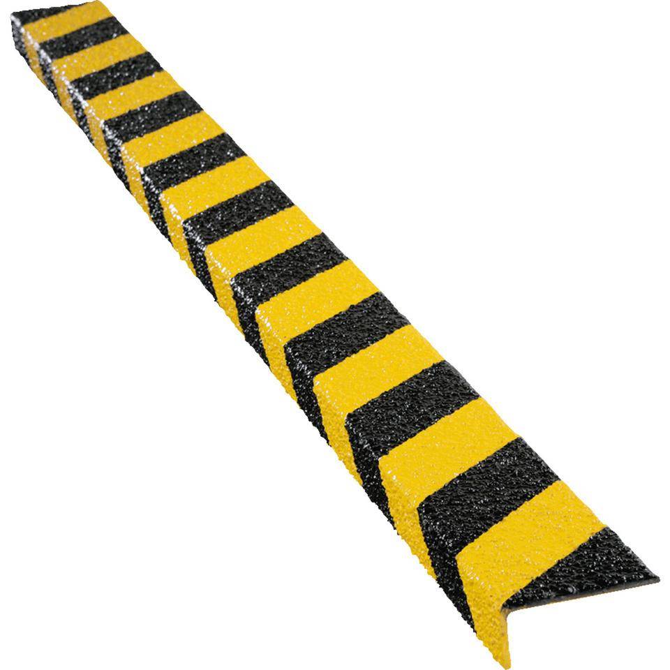 K.57 Antirutsch-Treppenprofil, R13, gelb/schwarz, Spezialkunststoff, 70x1000x30mm