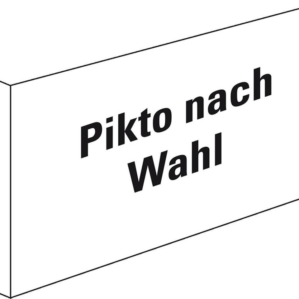 Rettungs-Fahnenschild blanko, doppelseitig, zur Wandmontage, Kunststoff, 300x150mm