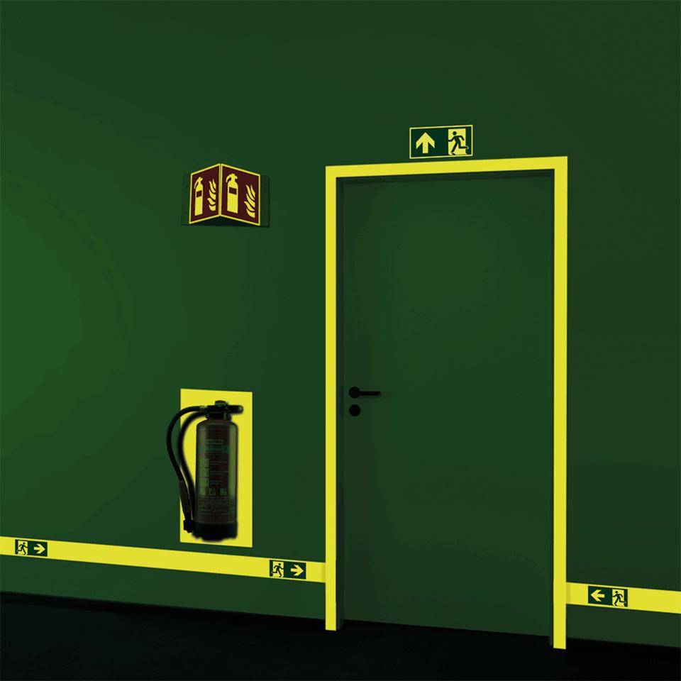 PERMALIGHT® power langnachleuchtend Nasenschild Feuerlöscher, ASR/ISO, Kunststoff, 300x300mm