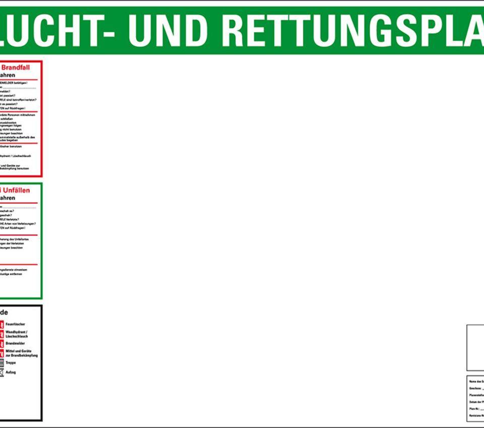 Vorteils-Set Flucht- und Rettungsplan, Kunststoff, 420x297mm, DIN ISO 23601, DIN EN ISO 7010, ASR A1.3