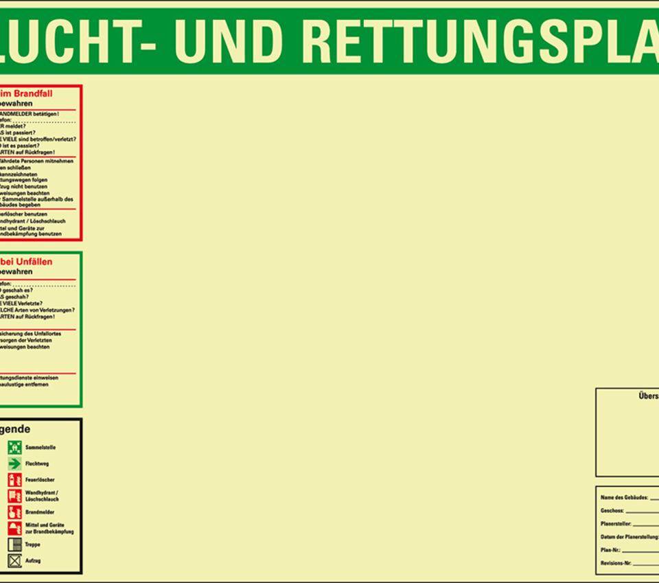 Vorteils-Set PERMALIGHT® power Flucht- und Rettungswegplan, ohneRahmen, 594x420mm, DIN ISO 23601, DIN ISO 7010, ASR A1.3