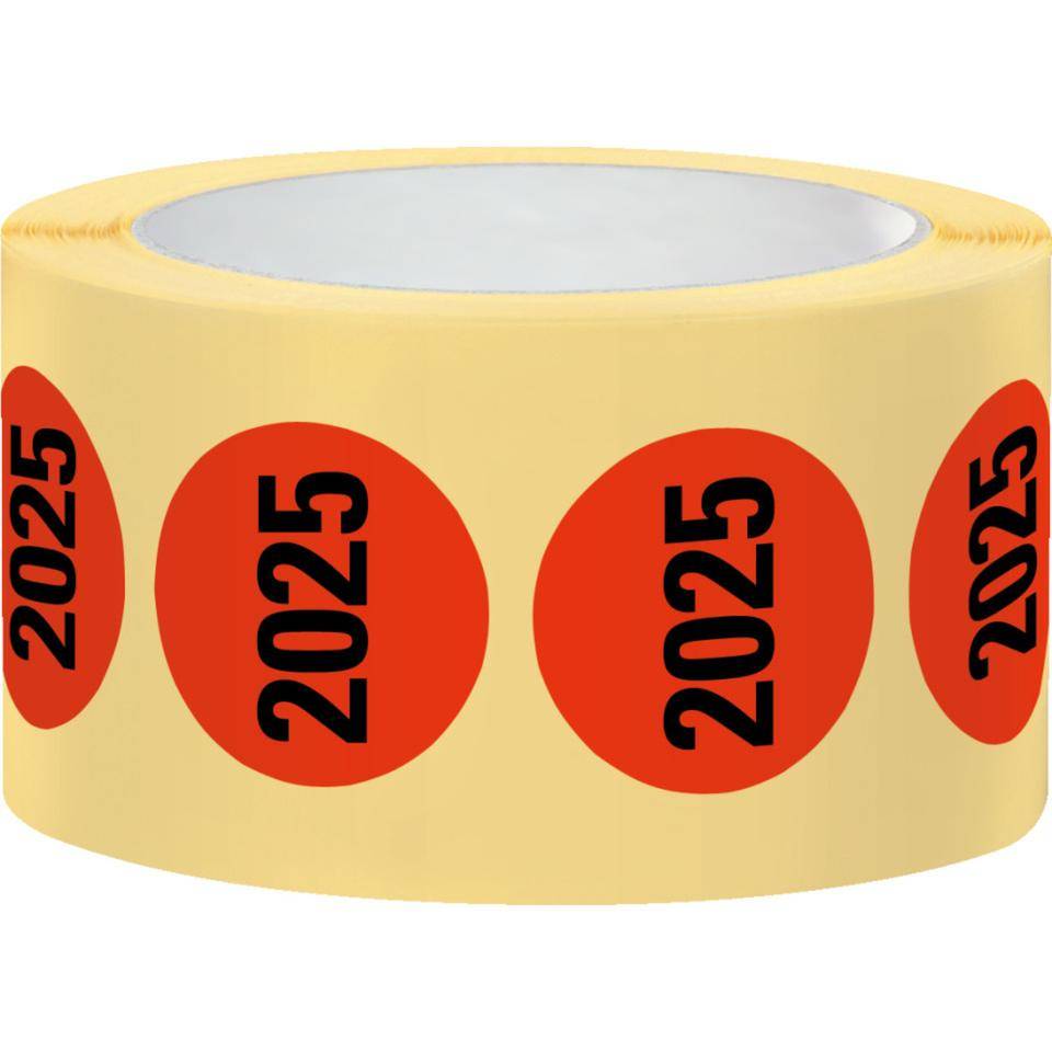 Markierungspunkt, 2025, rot, Haftpapier, ablösbar, Ø 37mm, 500/Rolle