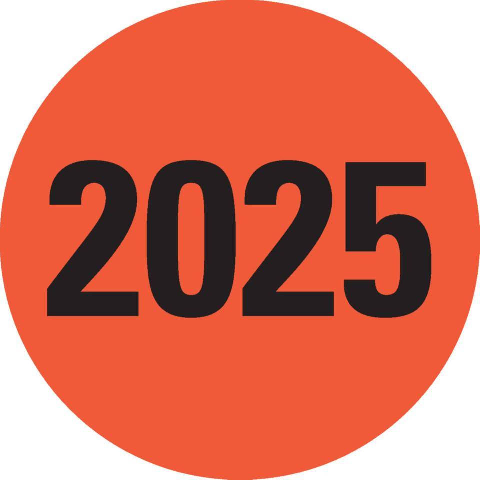 Markierungspunkt, 2025, rot, Haftpapier, ablösbar, Ø 37mm, 500/Rolle