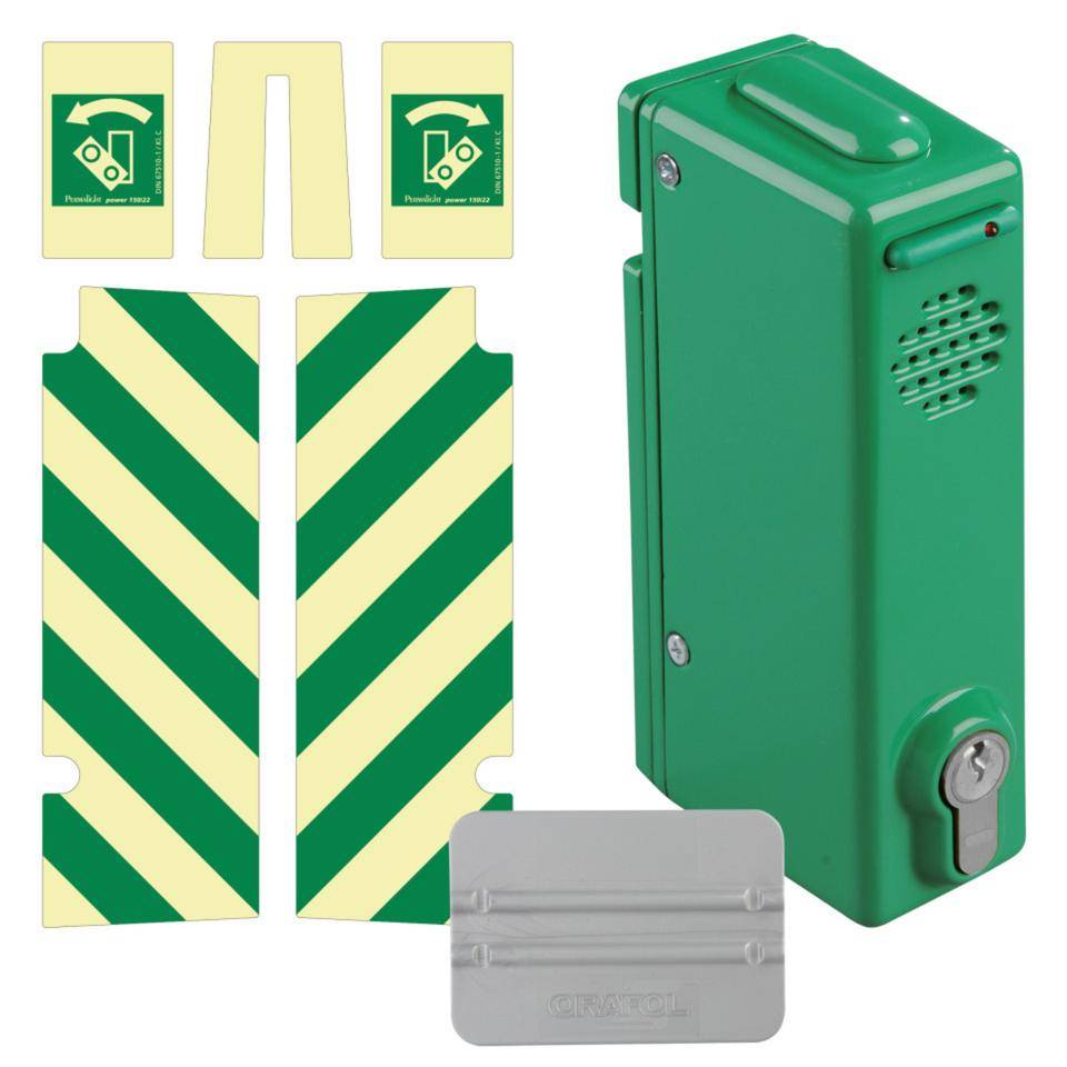 K.57 Set Türwächter, bestehend aus K.57 Türwächter, gleichschließend, Rakel, Aufkleber