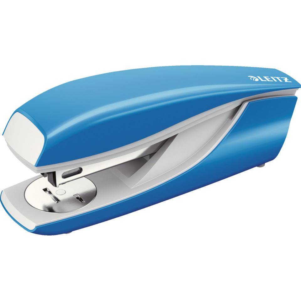 LEITZ Heftgerät New NeXXt, offene/geschlossene Heftung, mit Tackerfunktion, hellblau