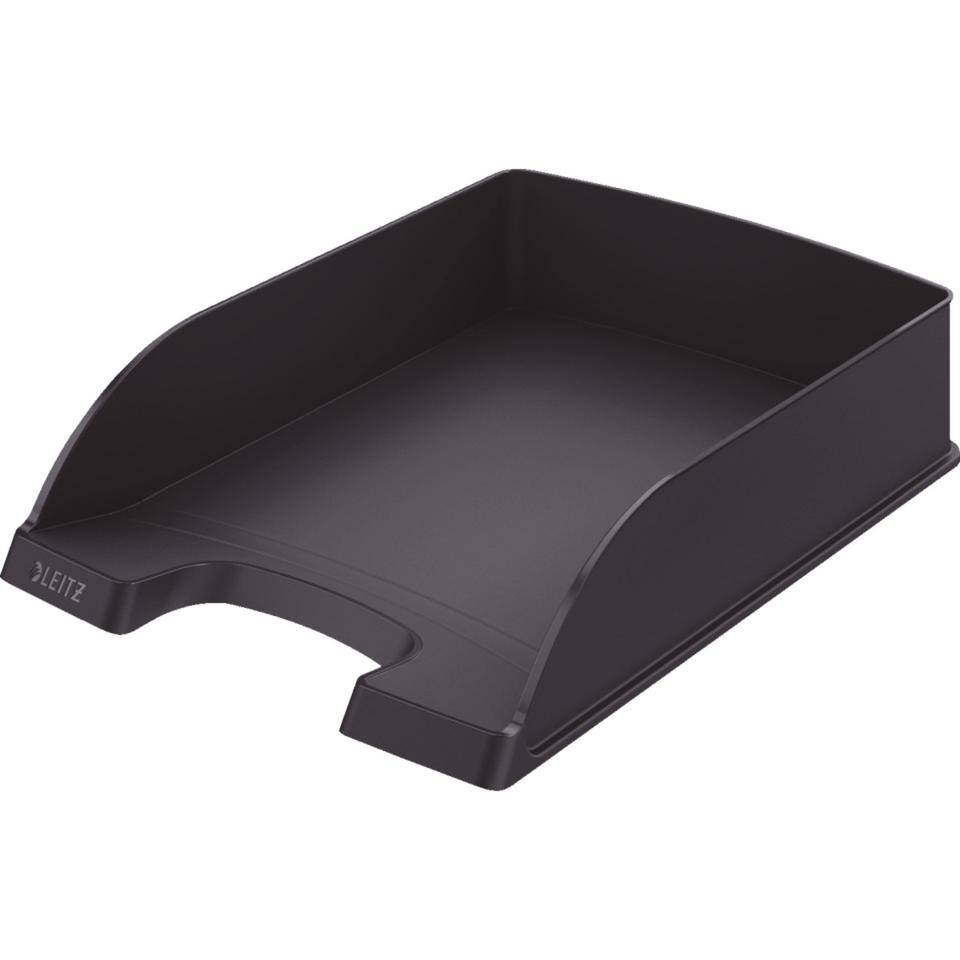 LEITZ Briefkorb plus, stapelbar, mit Beschriftungsfeld, schwarz,255x70x357mm, 5/VE