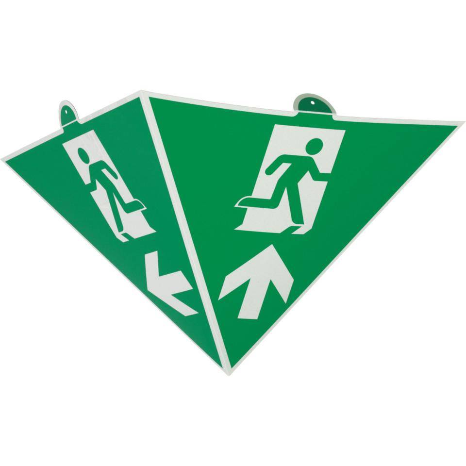 Pyramiden - Set Rettungszeichen Notausgang geradeaus, 2 Mini Grip, ISO, 1100x955mm