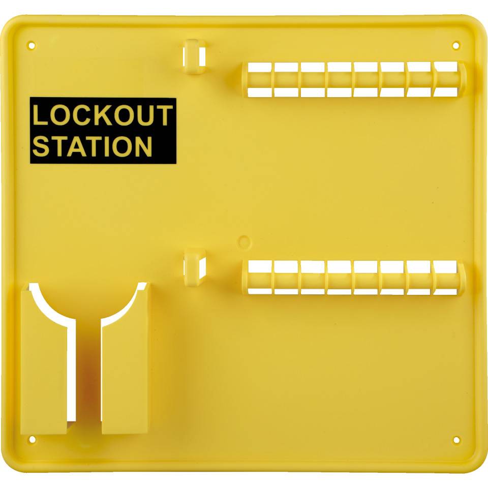 Lockout Station, Typ 1, ohne Inhalt, gelb, Kunststoff, 360x340x55mm