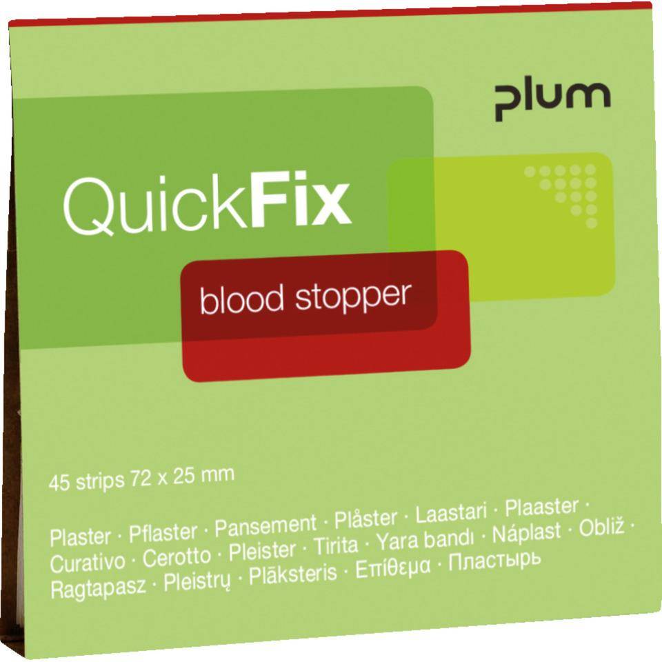 Nachfüllpack QuickFix Blood Stopper Pflaster, Textilgewebe, 72x25mm, 270/VE
