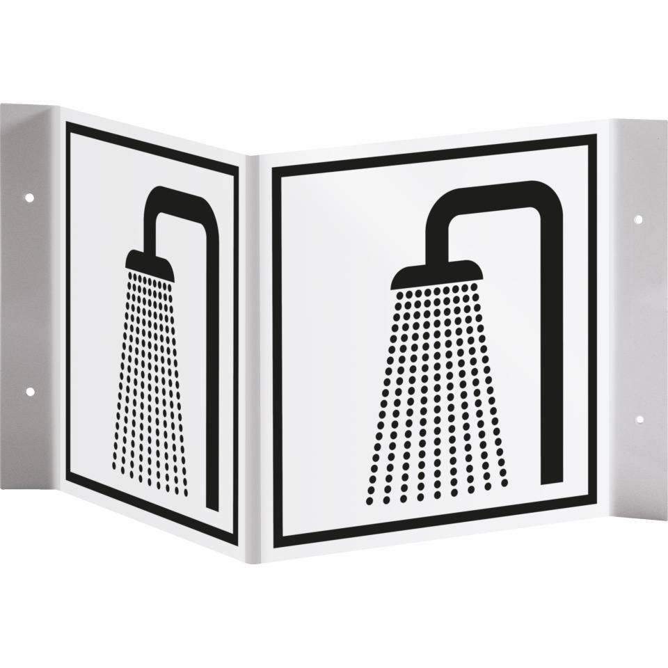 Tür-Nasenschild Piktogramm Dusche, Kunststoff, 150x150mm