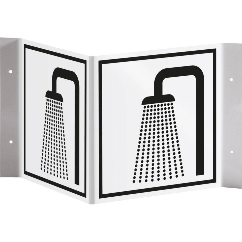 Tür-Nasenschild Piktogramm Dusche, Kunststoff, 150x150mm