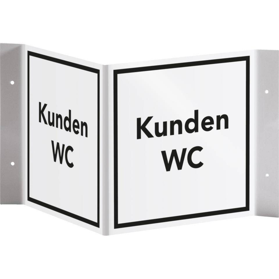 Tür-Nasenschild Kunden-WC, Kunststoff, 150x150mm