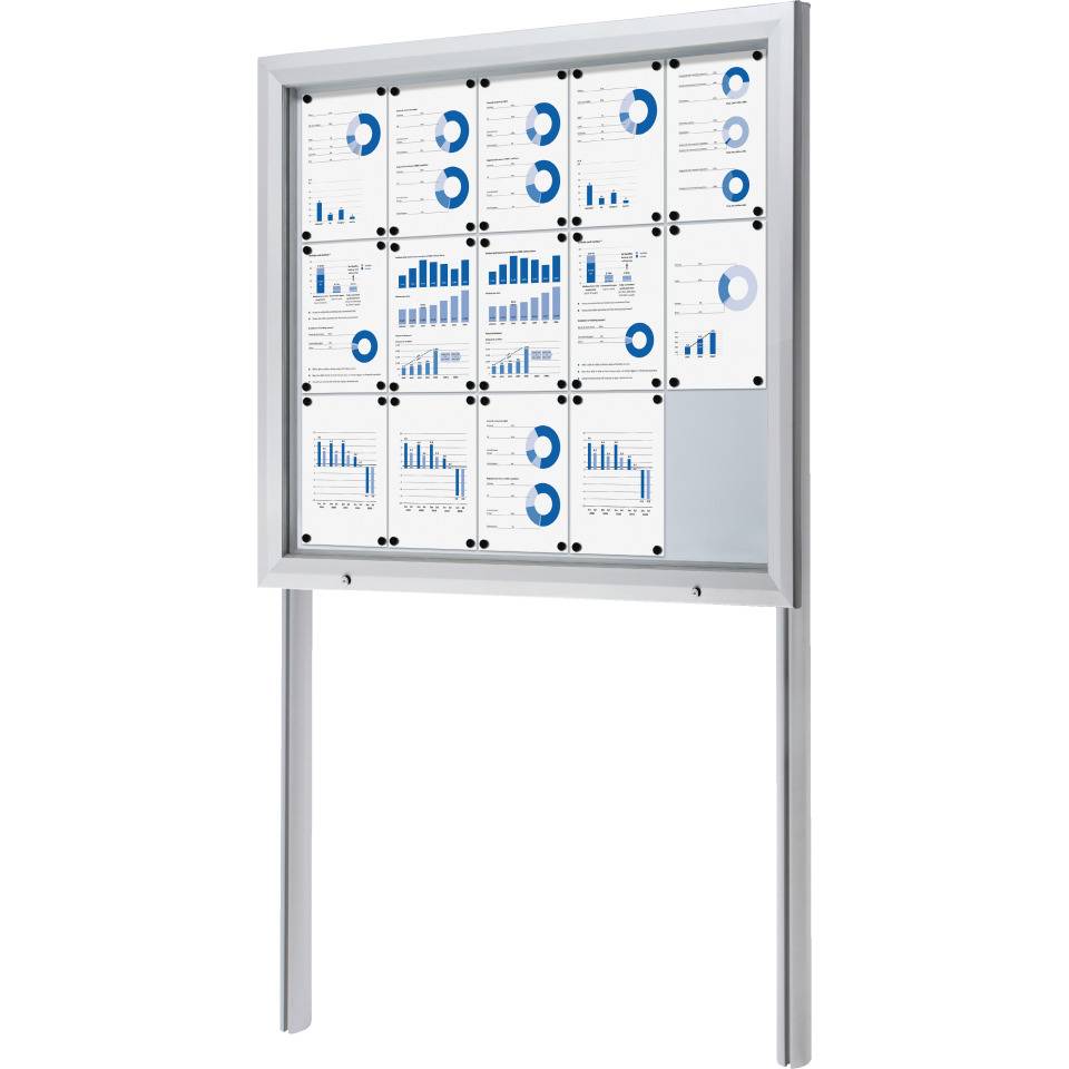 Pfosten für Outdoor Schaukasten, zum einbetonieren, Aluminium, Ø 70mm, 2500mm