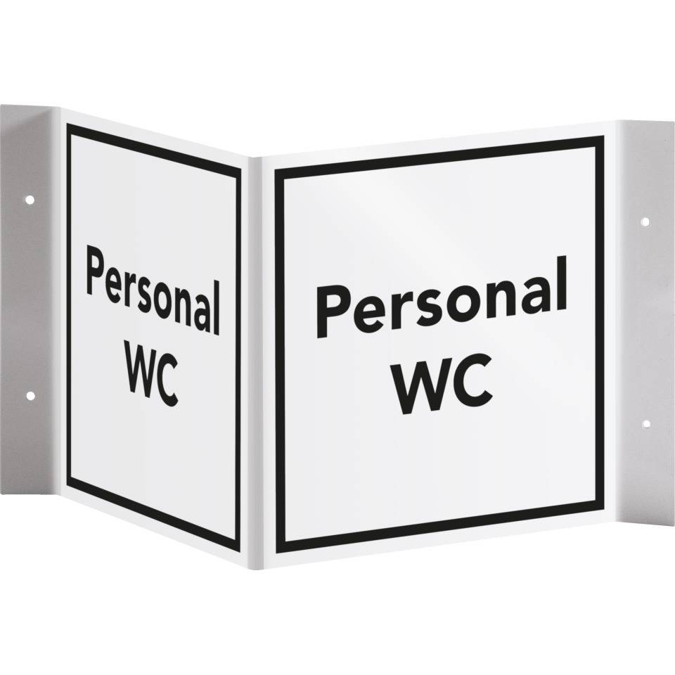 Tür-Nasenschild Personal-WC, Kunststoff, 150x150mm