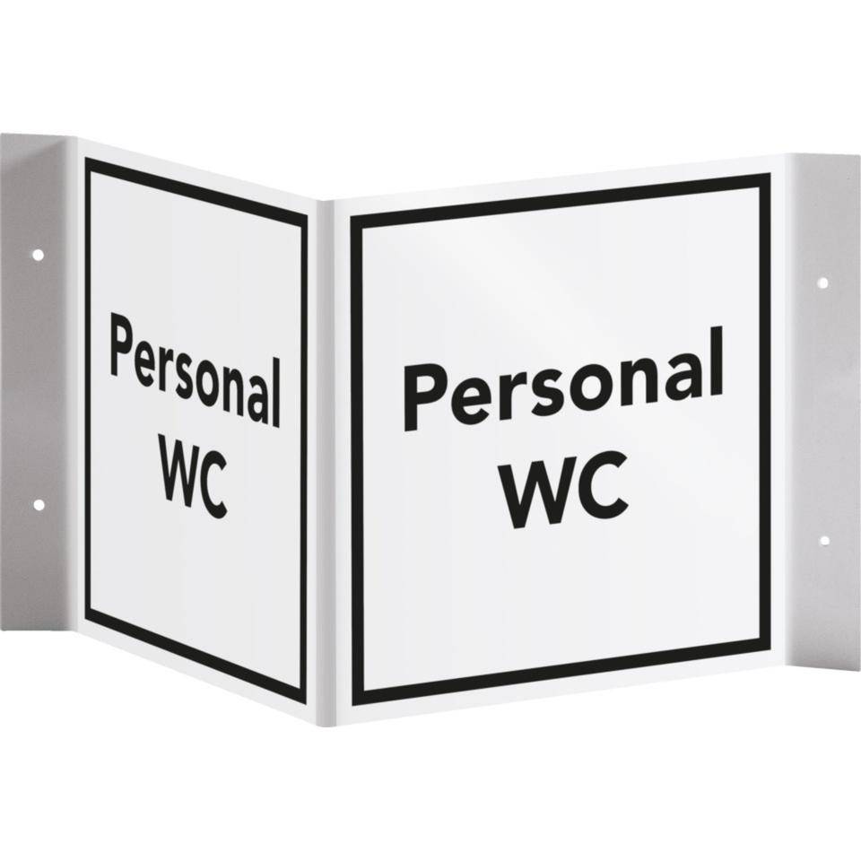 Tür-Nasenschild Personal-WC, Kunststoff, 150x150mm