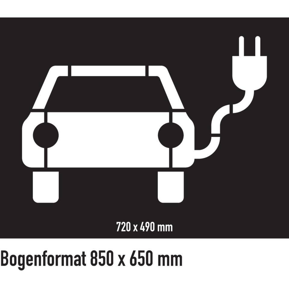 Schablonensatz 7 für E-Fahrzeuge, für Farbmarkierungen, Kunststoff, 720x490mm, 2/VE