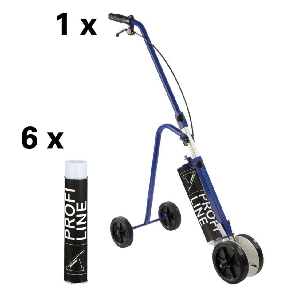 Markierwagen PROFILINE Vorteils-Set, inklusive 6 Dosen PROFILINE, weiß