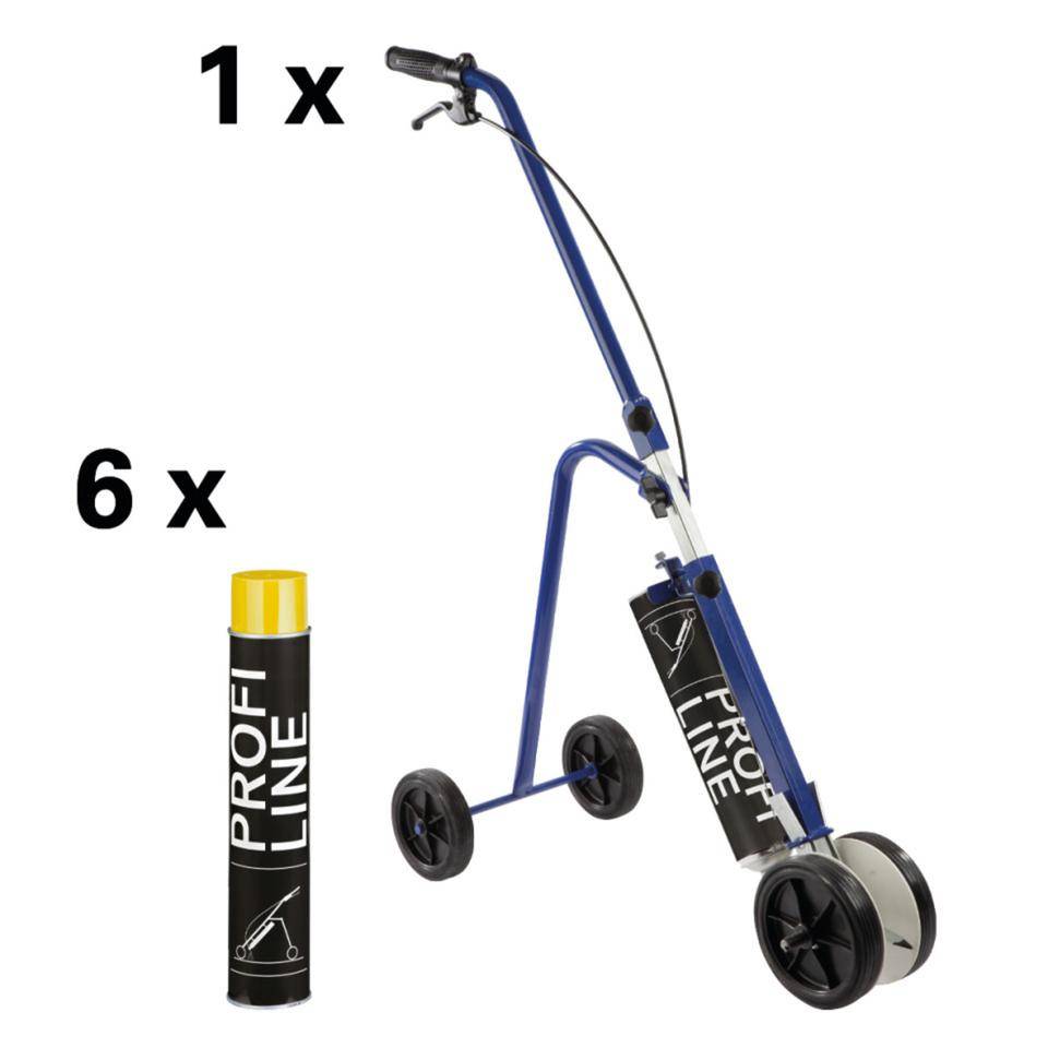 Markierwagen PROFILINE Vorteils-Set, inklusive 6 Dosen PROFILINE, gelb