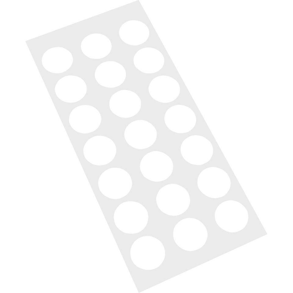 Markierungspunkte, weiß, Cellulose-Folie, selbstklebend, Ø 25mm, 21/Bogen