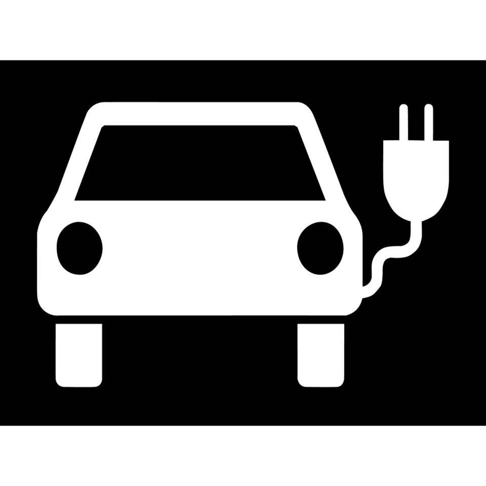 PREMARK® Bodenzeichen Elektrofahrzeug, Rutschhemmung R12, zur Kennzeichnung von Verkehrswegen, 500x1000mm