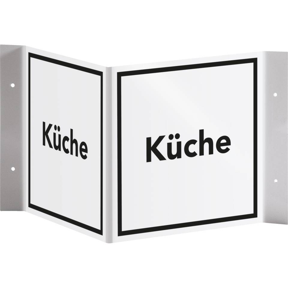 Tür-Nasenschild Küche, Kunststoff, 150x150mm