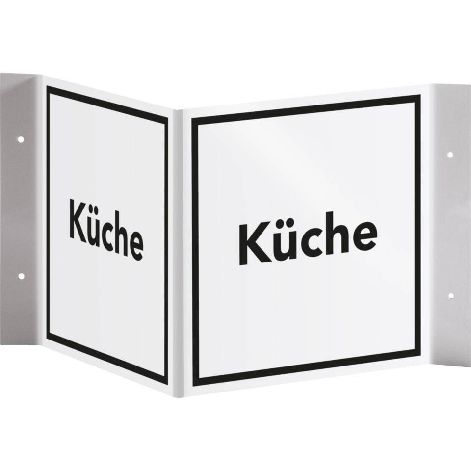 Tür-Nasenschild Küche, Kunststoff, 150x150mm