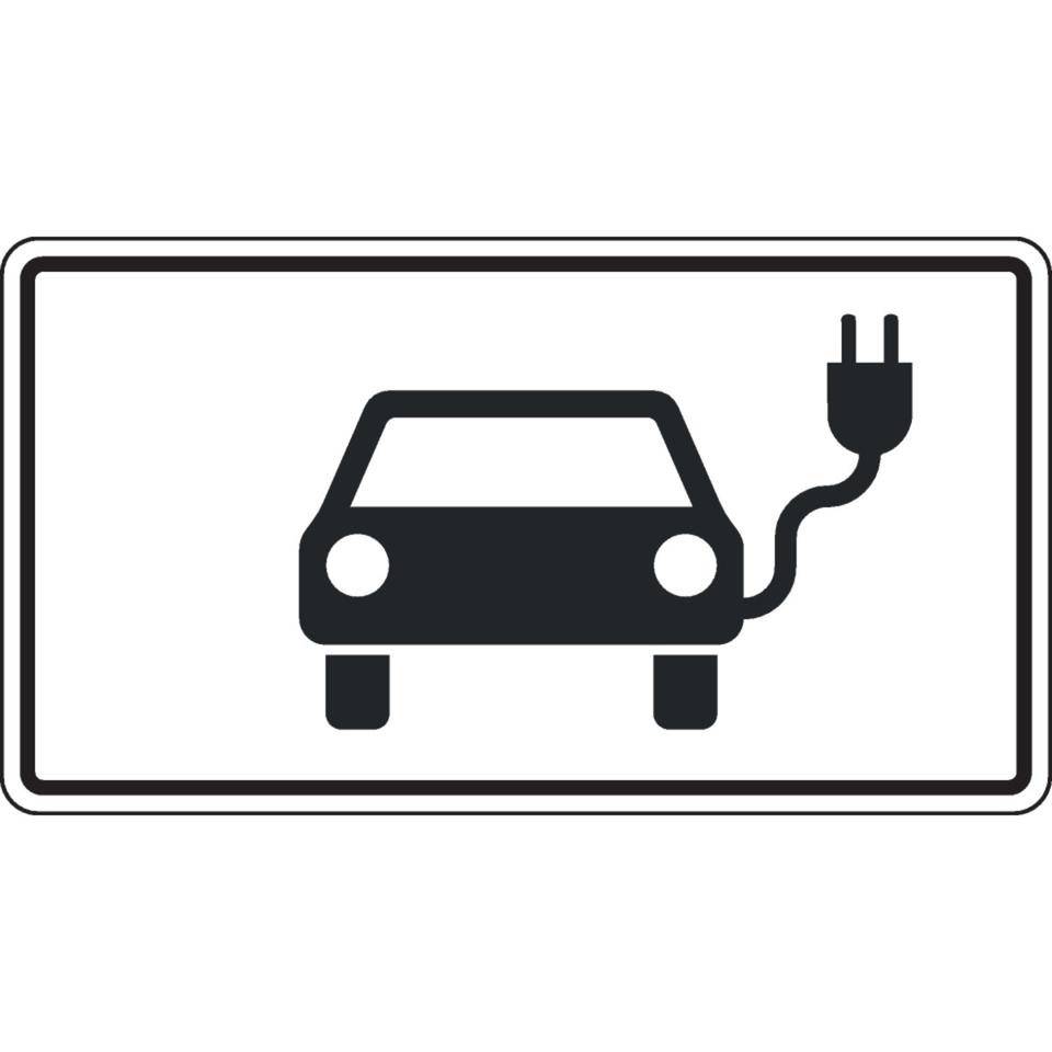 Zusatzzeichen Elektronisch betriebene Fahrzeuge, Nr.1010-66, Aluminium RA0, 231x420mm
