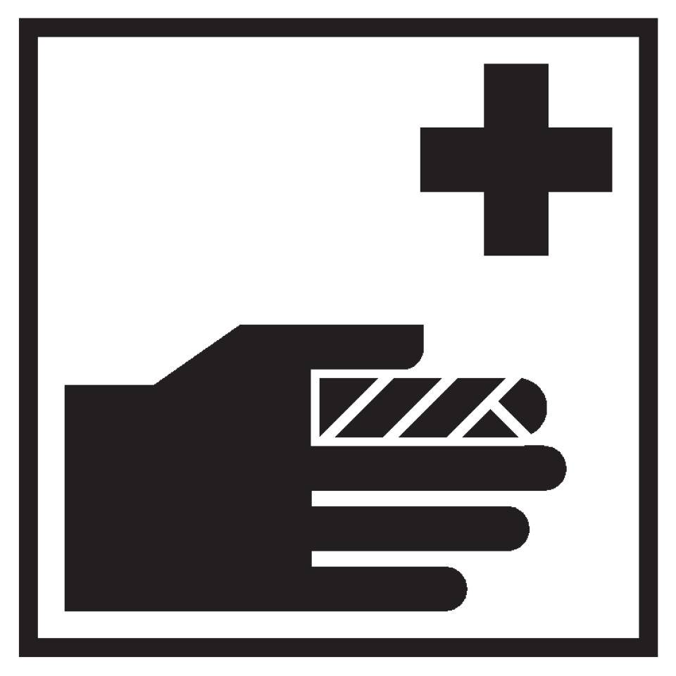 Türschild Piktogramm Verbandkasten, Folie, selbstklebend, 150x150mm