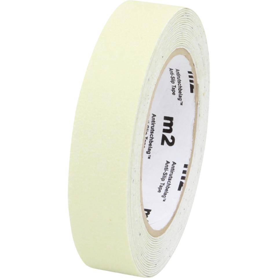 PERMALIGHT® power langnachleuchtend Antirutschbelag R13, lang nachleuchtend, selbstklebend, 25mm, 6m/Rolle