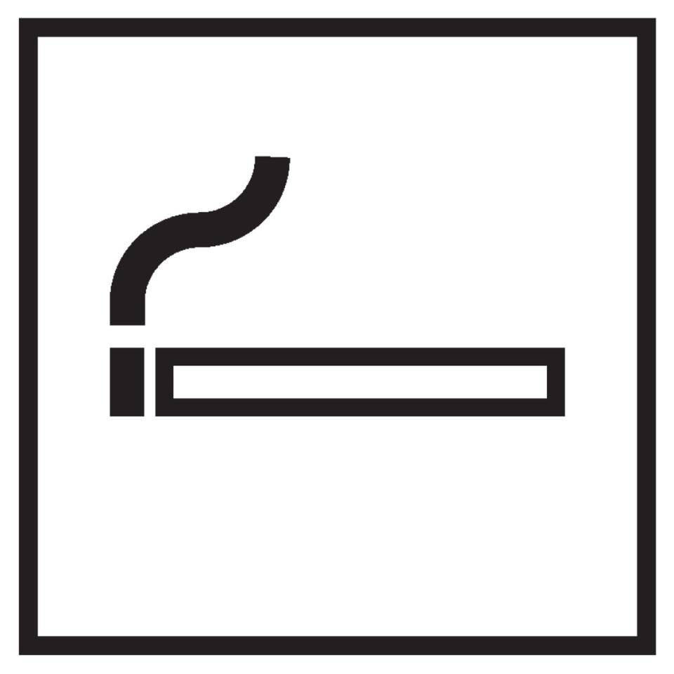 Türschild Pikto Rauchen gestattet, Folie, selbstklebend, 150x150mm