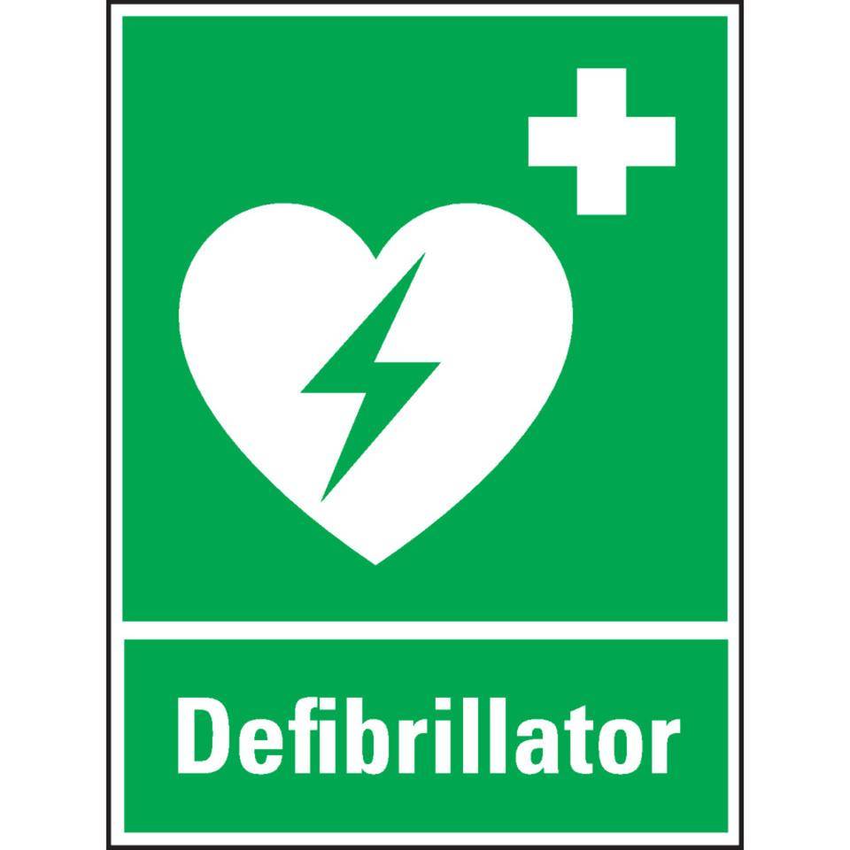 Rettungs-Kombischild Defibrillator, ASR/ISO, Kunststoff, 300x400mm