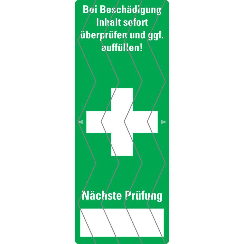 Sicherheitssiegel Erste Hilfe, Haftpapier, permanent, 25x65mm, 36/Heft