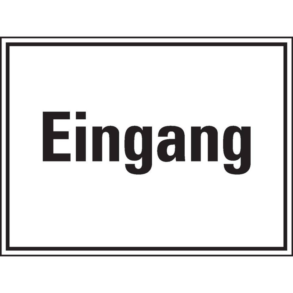 Boden-Hinweisschild Eingang, Rutschhemmung R10, Bodenmarkierungsfolie, 400x300mm