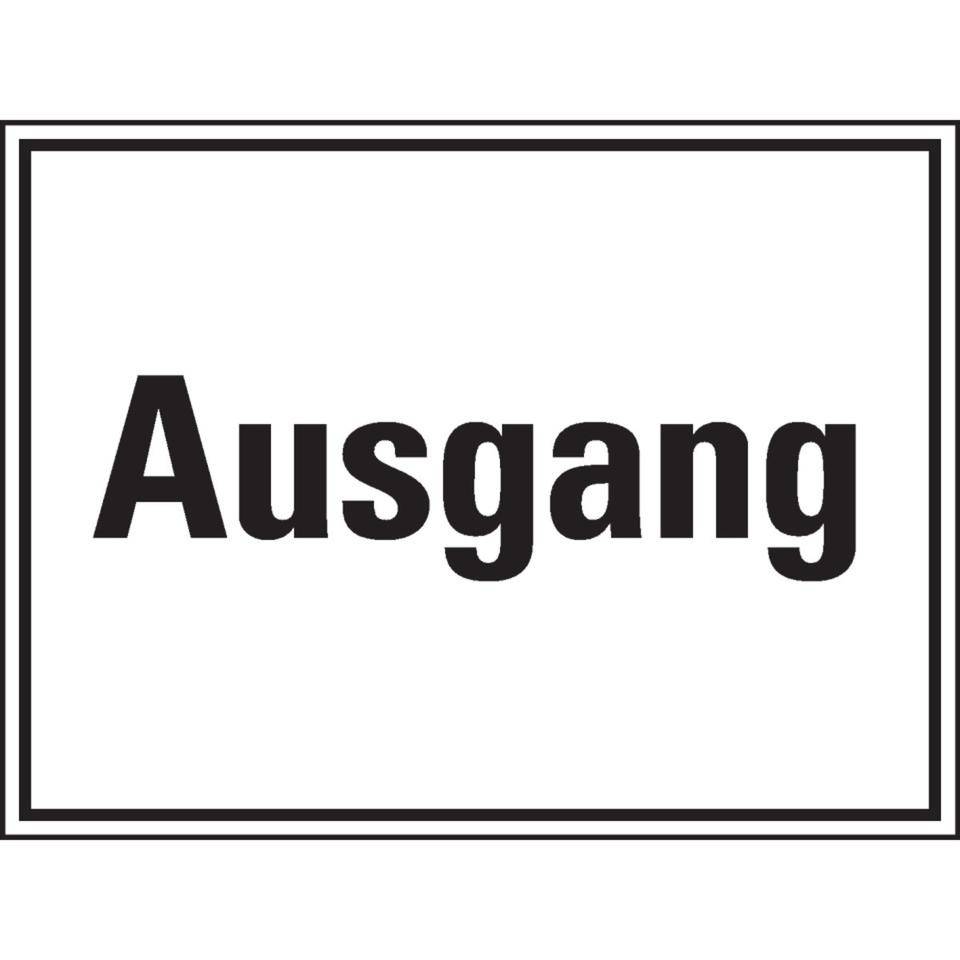 Boden-Hinweisschild Ausgang, Rutschhemmung R10, Bodenmarkierungsfolie, 400x300mm