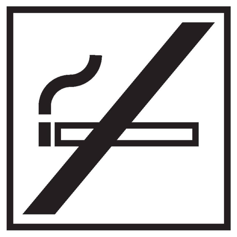 Türschild Piktogramm Rauchen verboten, Folie, selbstklebend, 150x150mm