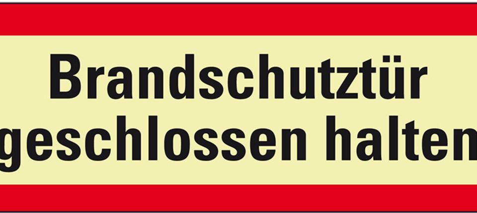 PERMALIGHT® power langnachleuchtend Feuerwehrschild Brandschutztür geschlossen.., Folie, 210x74mm