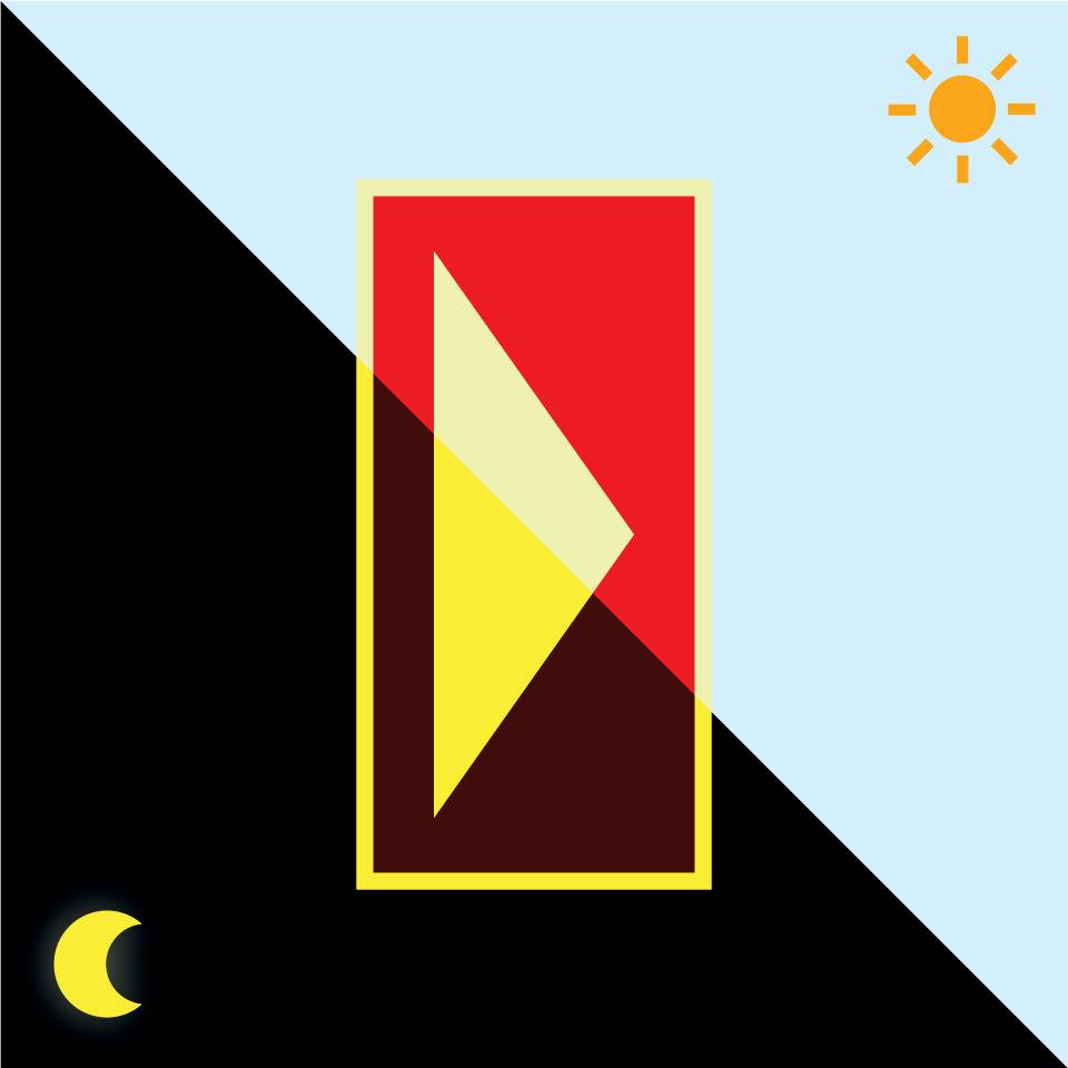 PERMALIGHT® power langnachleuchtend Richtungsangabe gerade, DIN/TR 4844-4, rot, Kunststoff, 100x200mm