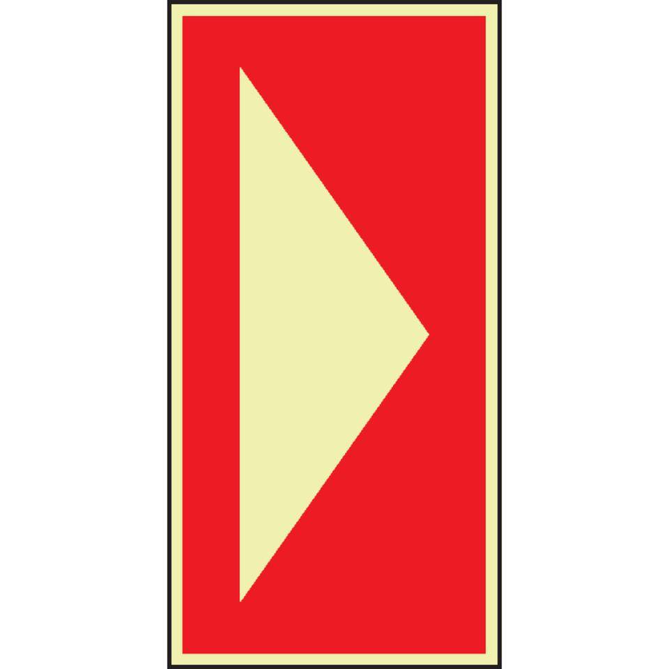 PERMALIGHT® power langnachleuchtend Richtungsangabe gerade, DIN/TR 4844-4, rot, Kunststoff, 100x200mm