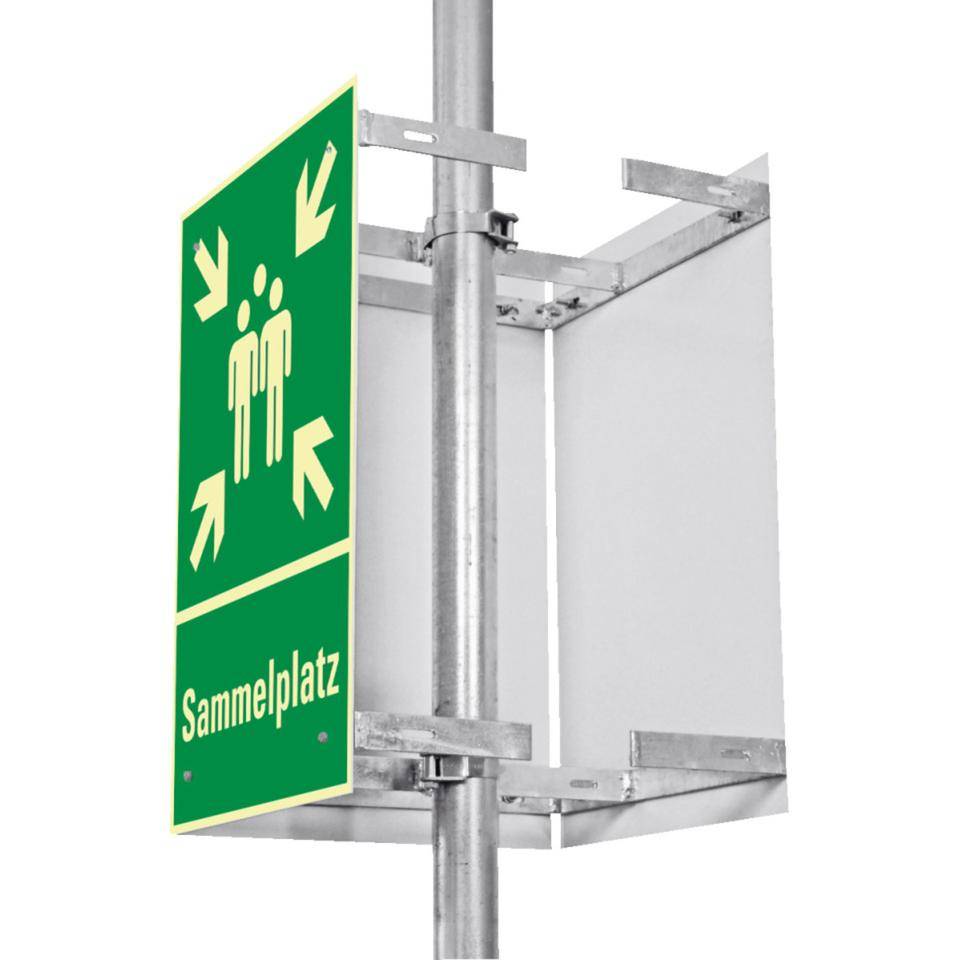 PERMALIGHT® power langnachleuchtend Würfelset Sammelstelle, Aluminium, 400x600mm, inkl.Befestigung