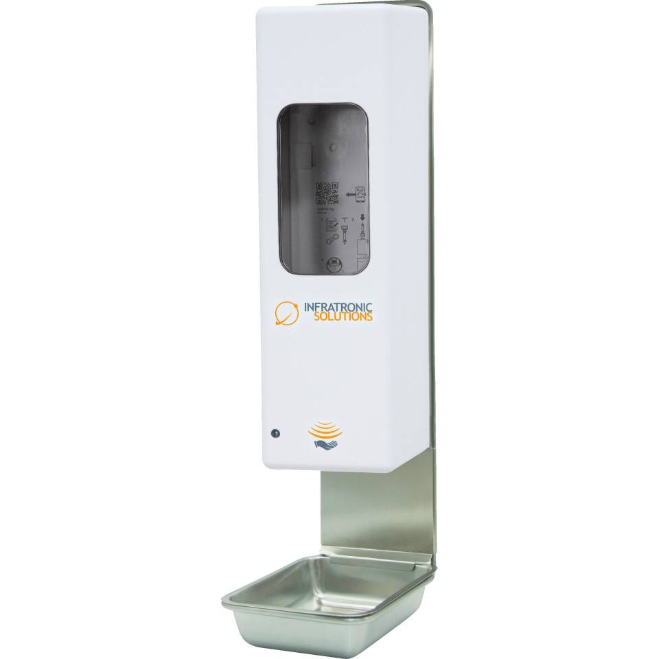 Halterung, mit Auffangschale und Spritzschutz, Edelstahl, 148x650mm