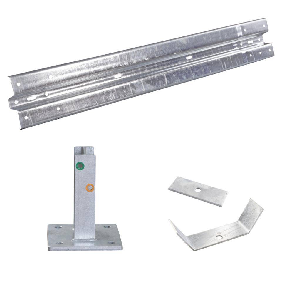 Ergänzungs-Set Stahlplanken Typ B, IPE 250, zum Aufdübeln, Baulänge 2m