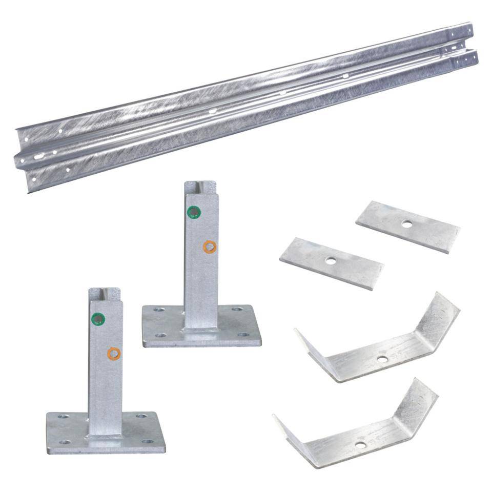 Ergänzungs-Set Stahlplanken Typ B, IPE 250, zum Aufdübeln, Baulänge 4m